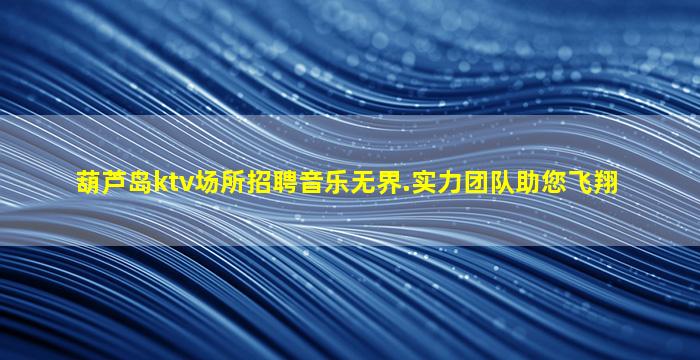 葫芦岛ktv场所招聘音乐无界.实力团队助您飞翔